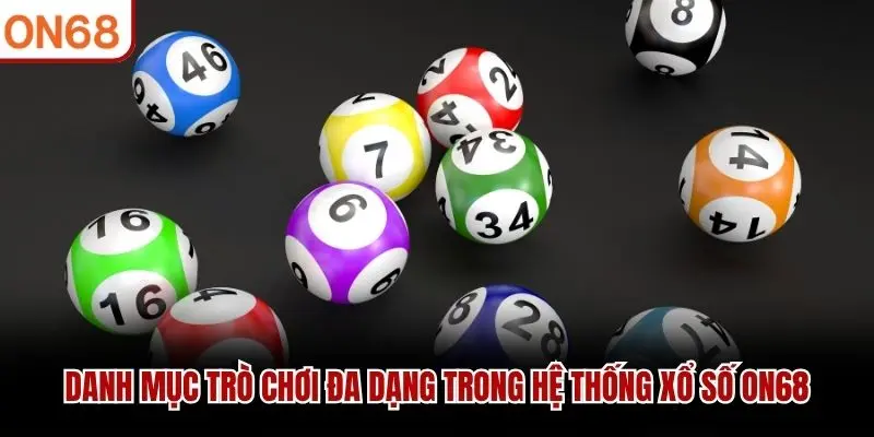 Danh mục trò chơi đa dạng trong hệ thống Xổ Số ON68