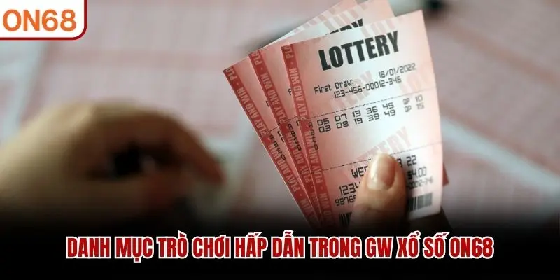Danh mục trò chơi hấp dẫn trong GW Xổ Số ON68